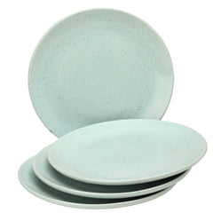 Ceramic Handcrafted Serving Dinner Plates Set Of 4 - 10 Inch, Mint-Green | Scratch Resistant, Microwave Safe & Dishwasher Safe - Handcrafted Dinner Plates