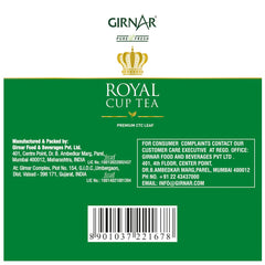 Girnar Pure & Fresh Royal Cup Assam Black Tea - 1 Kg Pouch, 35.2 Ounce | Premium Assam CTC Leaf - Caffeine Free, Refreshingly Complex Flavour