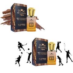 Menjewell Sporty Man Fresh + Luxury Oud Eau De Parfum 50ml 1.7 Fl.oz. Each Pack Of 2 Men Fragrance | Long Lasting