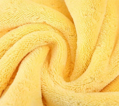 Khillayox Microfiber Coral Fleece Bath Towels 400 Gsm | Texture Luxury Soft Highly Absorbent Bath Towel Quick Dry Bath Towel (Yellow)