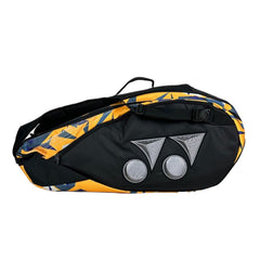 Yonex Badminton Champion Racquet Bag 22926T BT6 - SR | 6 Zipper Compartment For Saparate Storage, Colour - Saffron, Size - Medium