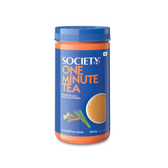 Society One Minute Tea Masala Instant Tea Premix - 500gm Jar, 17.6 Ounce | Strong & Robust Blend Kadak Chai - Caffeine Free Chai Patti | Homemade Recipe