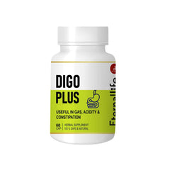 Eternal Life Digo Plus Digestive System Support Supplement Natural Ingredients Acidity Remedy Gastrointestinal Health Relief From Digestive Discomfort Constipation Aid | 60 Capsules, 100gm 0.2lbs