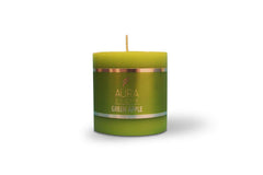 GREEN APPLE FRAGRANCE PILLAR CANDLE PACK OF 2 | PERFECT FOR EVENTS DECOR CANDLE