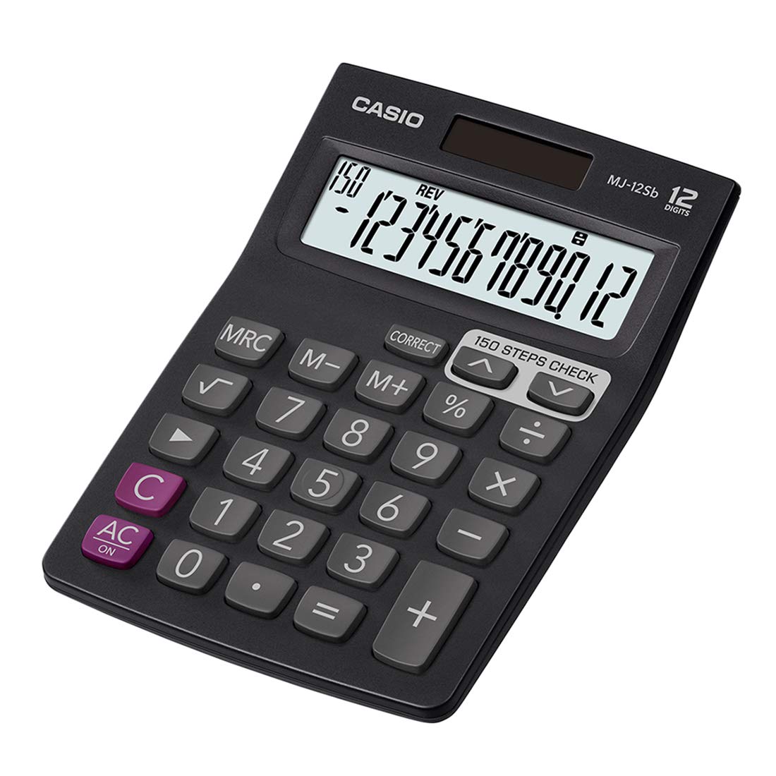 Casio MJ-12SB Desktop Calculator & Casio HL-100LB Portable Calculator | 12 Digits, 150 Steps Check And Correct Calculator