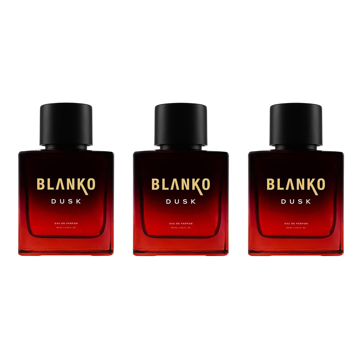 Blanko Dusk Eau De Parfum 100ml 3.4 Fl.oz. Each Pack Of 3 Solid Long Lasting Smell | Gift Set For Husband, Father, Brother, Boyfriend