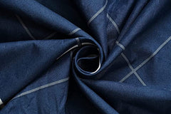 King Size Printed Double Bedsheet + Comforter With 2 Pillow Cover | 72 X 78 Inches, Dark Blue - Glace Cotton Elastic Fitted All Around Bedsheet