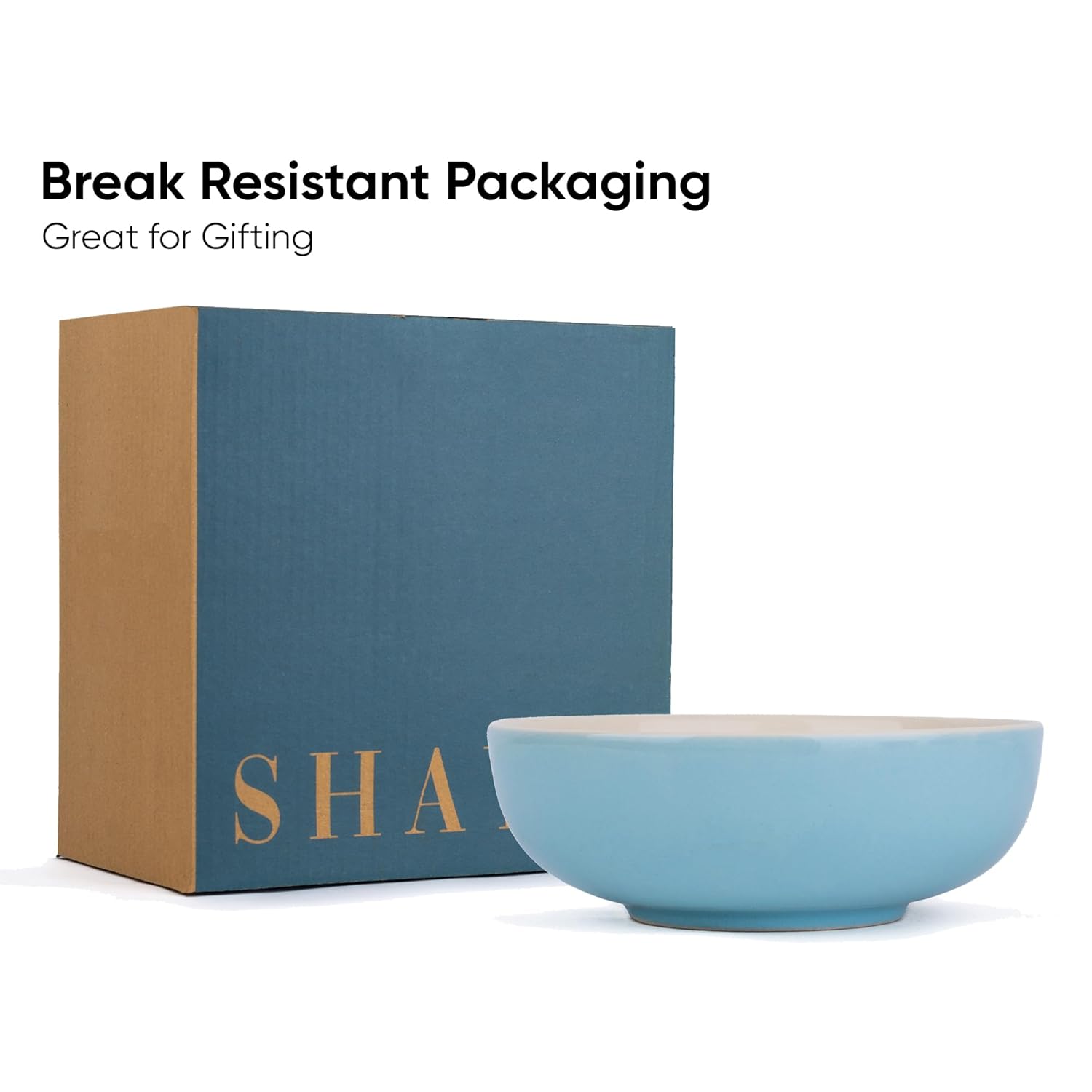 Ceramic Pasta Bowl Set Of 2 Pieces - 18cm, Subtle Blue, 800ml Each | Stoneware Ceramic Serving Bowls | Pasta Plate - Deep Plate | Ceramic Bowl With Glossy Finish - Pasta Serving Plate