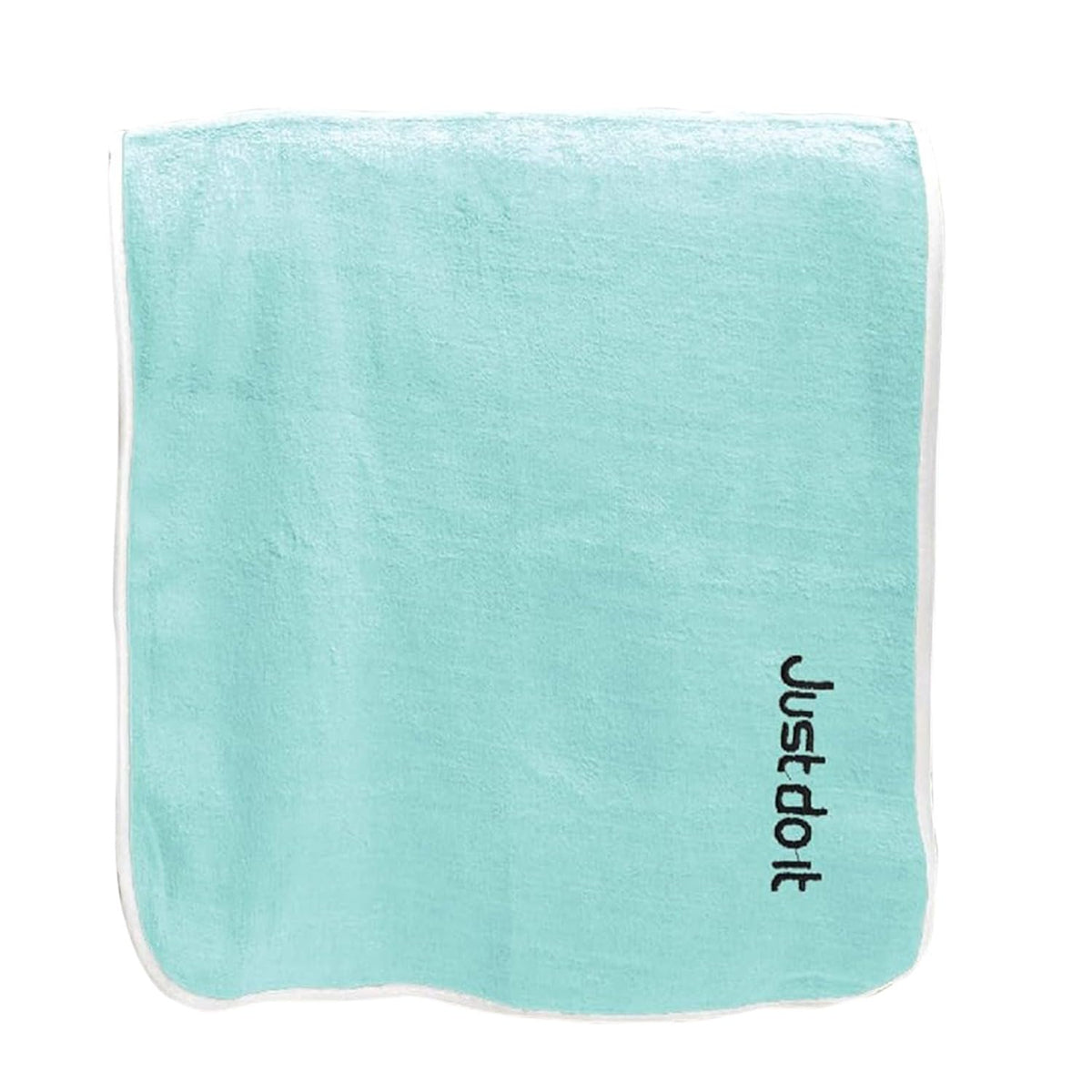Housse Premium Soft Microfiber Embroidery Bath Towel 350 Gsm | Soft Absorbent Quick-Drying Sweat Towel (Just Do It - Fluroescent)