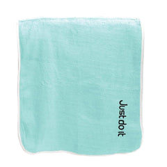 Housse Premium Soft Microfiber Embroidery Bath Towel 350 Gsm | Soft Absorbent Quick-Drying Sweat Towel (Just Do It - Fluroescent)