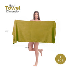 Black Gold The Finer Touch Premium Microfiber Bath Towel 1200 Gsm | Ultra Soft & Absorbent Quick Dry Towel Lightweight Microfiber Bath Towel (Green) - Pack Of 3