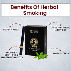 Royal Swag Ayurvedic & Herbal Smokes Cigarettes - Tobacco And Nicotine Free (Regular Flavored Pack Of 30 Smoke, Shot-1)