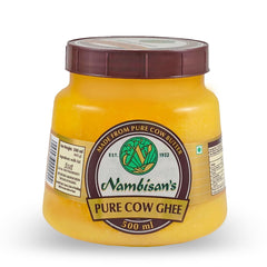 100% Pure Cow Ghee By Nambisan'S | Rich In Protein Fiber & Delicious Healthy Desi Cow Ghee For Sweets | (500ml) 16.9 Ounce | Jar Pack