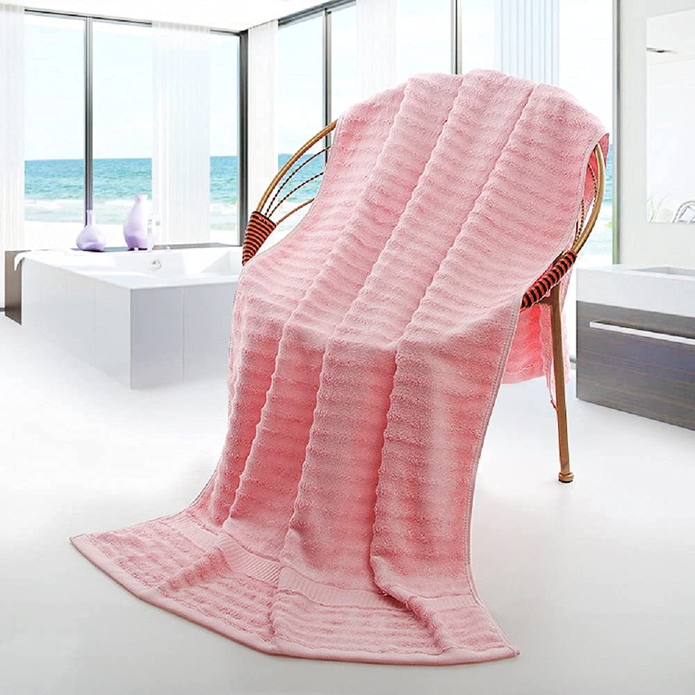 Mush Bamboo Bath Towels Large Size 600 Gsm | Bath Towel For Men & Women | Soft, Highly Absorbent Quick Dry Anti Microbial (Pink)