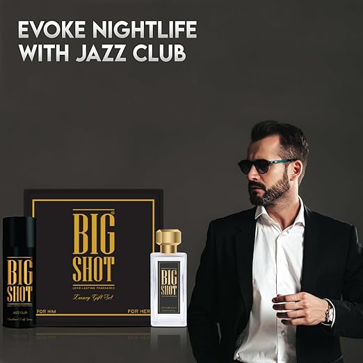 Oscar Luxury Bigshot Deo 150ml 5 Fl.oz. & Perfume 50ml 1.6 Fl.oz. Gift Set (jazz Club) | Premium Long Lasting Perfume For Unisex | Skin Friendly | Eau De Parfum | Valentine Day Gift