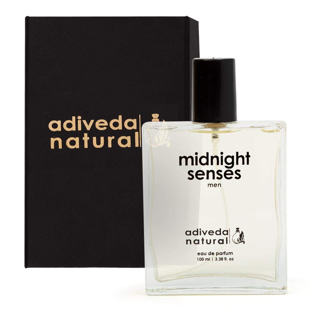 Adiveda Natural Midnight Senses Eau De Parfum | White Arabian Oudh Perfume For Men 100ml 3.4 Fl.oz.