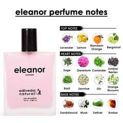 Adiveda Natural Eleanor Women Eau De Parfum 100ml 3.38 Fl.oz. | Fresh & Spicy Fragrance For Women