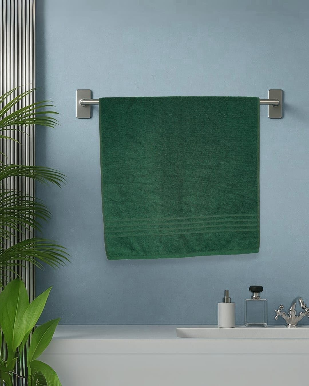 Meraro Cotton Bath Towel 500 Gsm | Large Size Towel For Home Salon, Spa, Gym Beach- Soft & Absorbent Towel (Green)