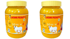 Organic Desi Cow Ghee By Lakshmi Product'S | Organic Homemade Bilona Method Grass Fed Desi Cow Ghee Good For Sweets | 400ml (200ml * 2) 13.5 Ounce | Jar Pack