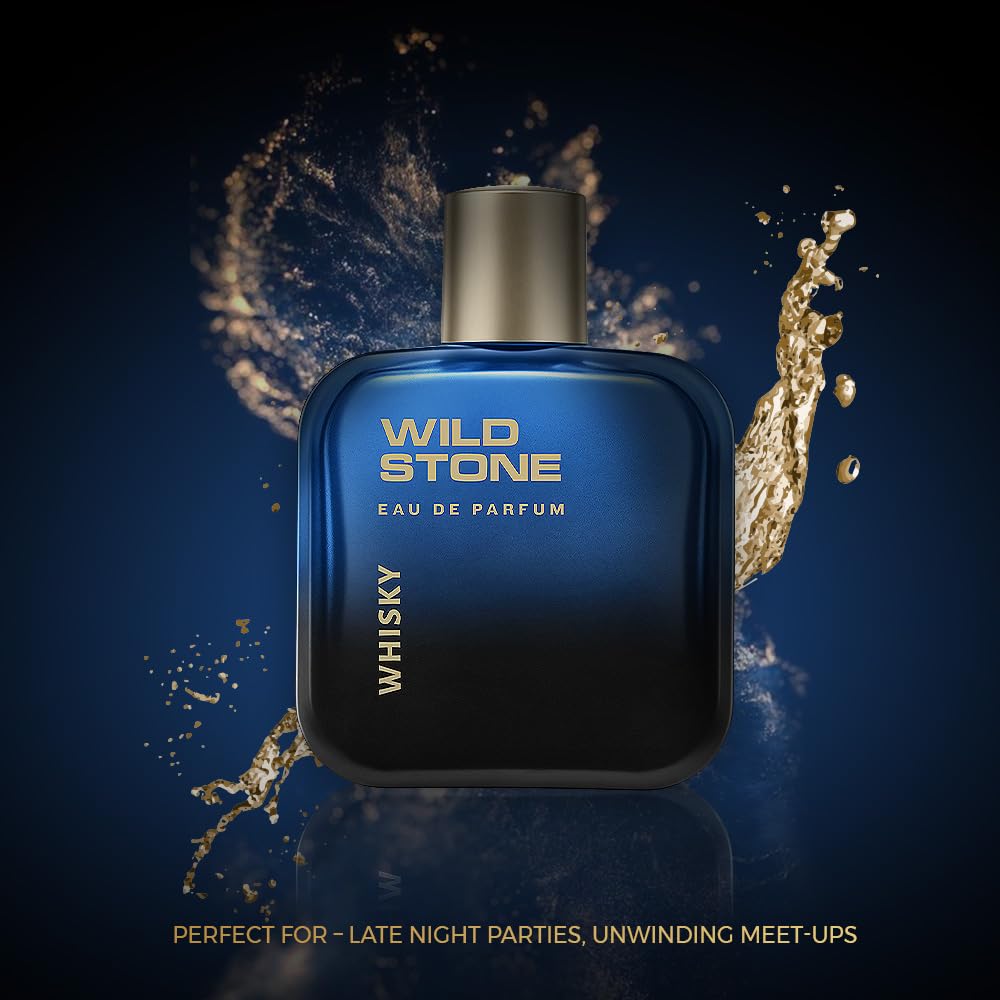 Wild Stone Whisky EDP Perfume For Men 100ml 3.4 Fl.oz. | Long Lasting |woody & Fruity Fragrance