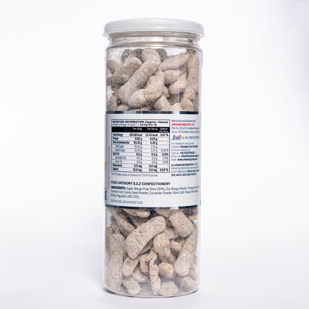 Shadani Khatta Meetha Aampak (Can Of 200gm), | Digestive Mango Powder Slices
