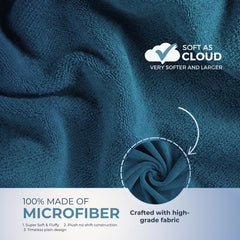 Black Gold The Finer Touch Premium Microfiber Bath Towels 1200 Gsm | Lightweight Ultra-Soft Fade Resistant (Navy Blue) - 3 Pcs