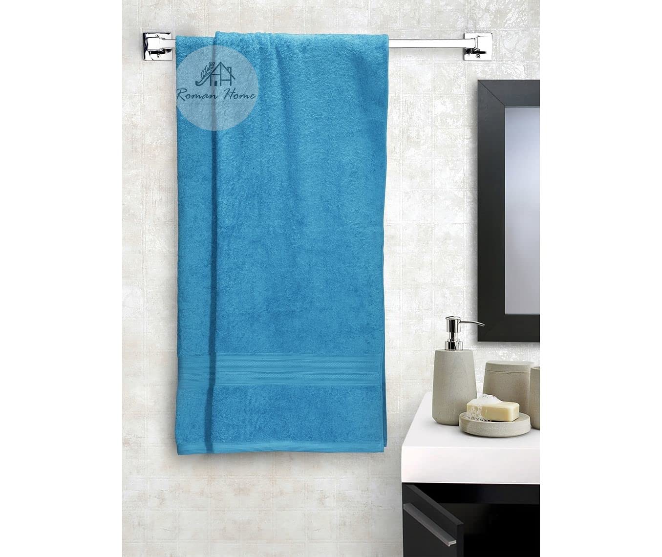 Roman Home Cotton Soft Bath Towel 500 Gsm (Sky Blue)