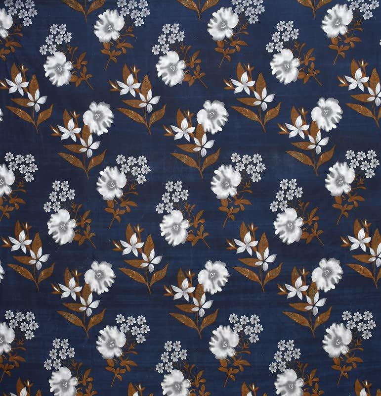 Double Bedsheet With 2 Pillow Covers - 86 X 88 Inch, Dark Blue | 120 Thread Count Soft Brushed Microfiber-Breathable & Wrinkle Free