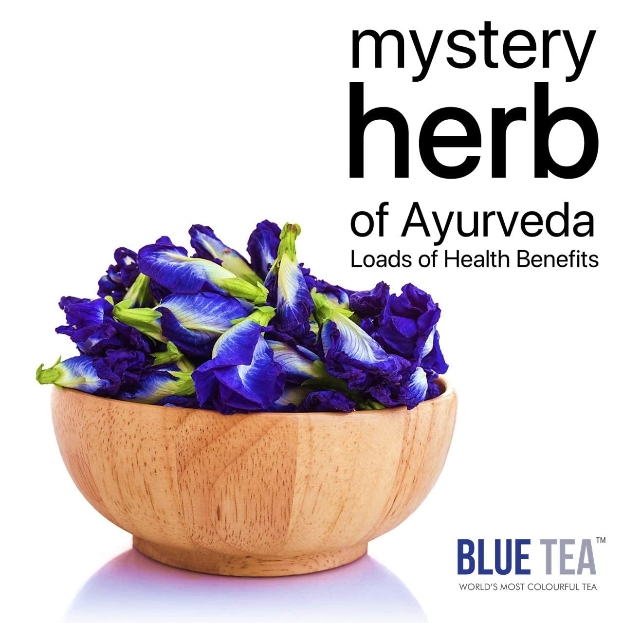 Blue Tea Butterfly Pea Flower Cinnamon Herbal Tea - 30 Pyramid Tea Bags | Sun Dried Flower Antioxidant Tea - Caffeine Free, Detox Tea | No Added Colors, Aparajita - Shankhpushpi, Zipper Pack