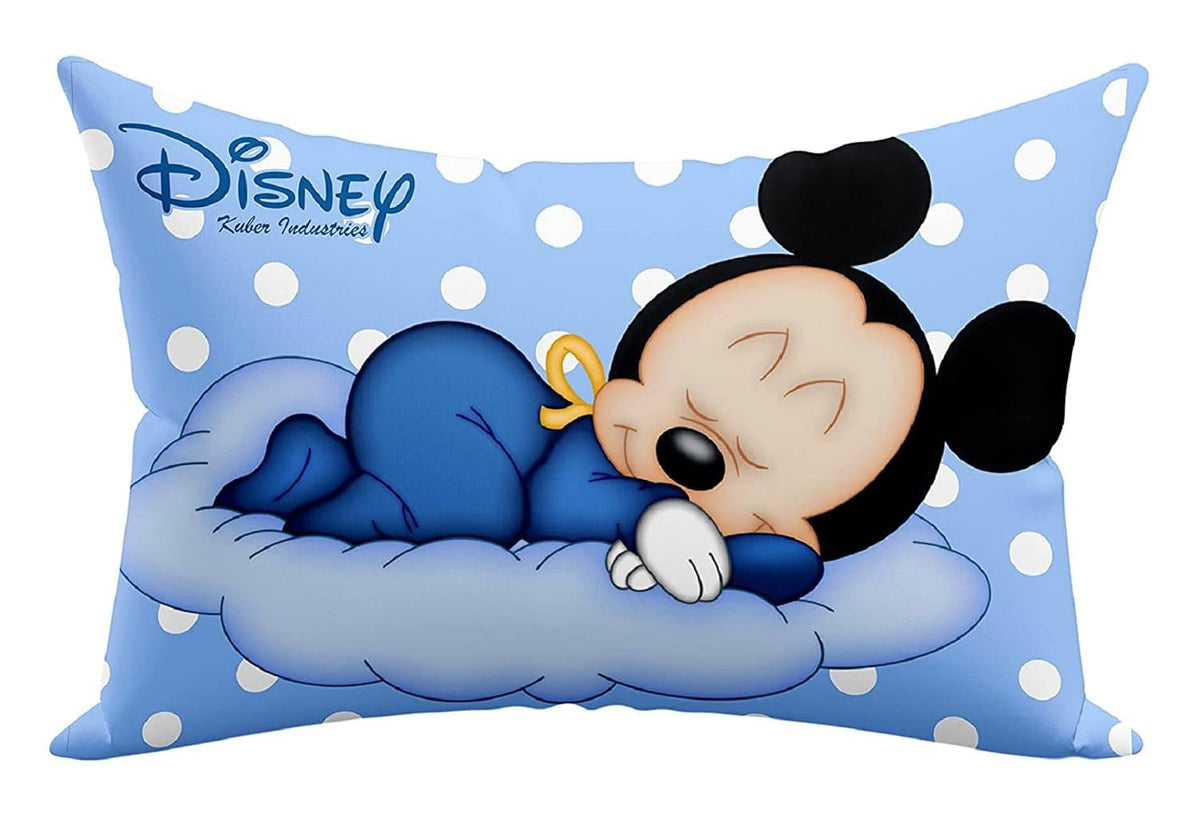 Kid's Disney Mickey & Mickey Friend Pillow For Sleeping, Sky Blue - 12 X 18 Inch | Cozy & Fluffy Super Soft Pillow | Suitable For All Sleepers, Multipurpose & Comfortable - 1 Pcs