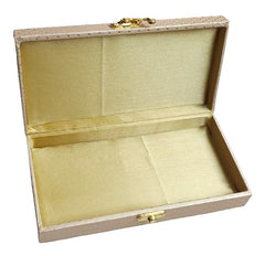 Decorative & Attractive Box Cash Box, Shagun Box, Jewellery Box, Money Box Envelop Wedding, Gift Box, Bangel Box With Golden Dotted Embroidery Design, Colour - Beige, Pack Of 1