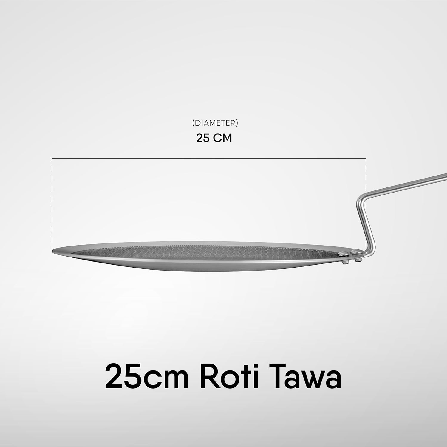 Artisan Hybrid Triply Roti Tawa | Tawa Induction Base, Non Stick Pan - Scratch Resistant 25 Cm