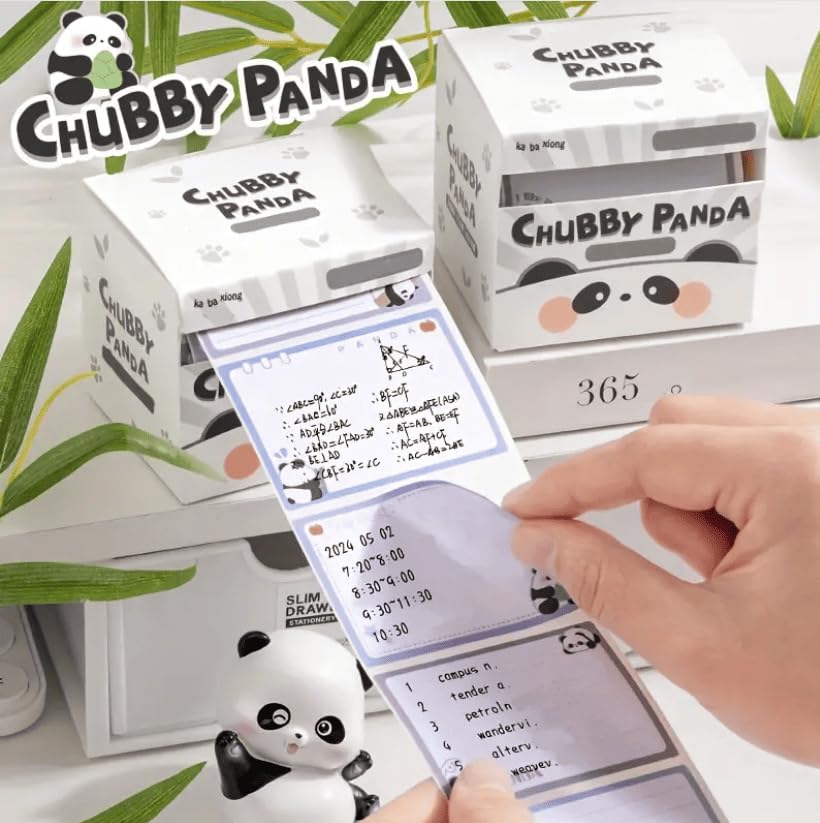256 Pc Peel Off Sticky Notes - Self Adhesive Easy Tear Kawaii Stick Notes For Study | Panda