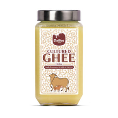 Organic Natural Cultured A2 Gir Cow Ghee By Dailies | Naturally Rich Taste & Aroma Desi Pure Ghee Perfect For Health | (1 Litr) 33.8 Ounce | Jar Pack