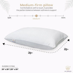 Luxury Hotel Collection Bed Pillows, King Size - 20 X 30 Inches | Adjustable Super Soft Down Alternative Pillows For Back, Side & Stomach Sleepers | Soft Pillow, Neck Support - Pack Of 2