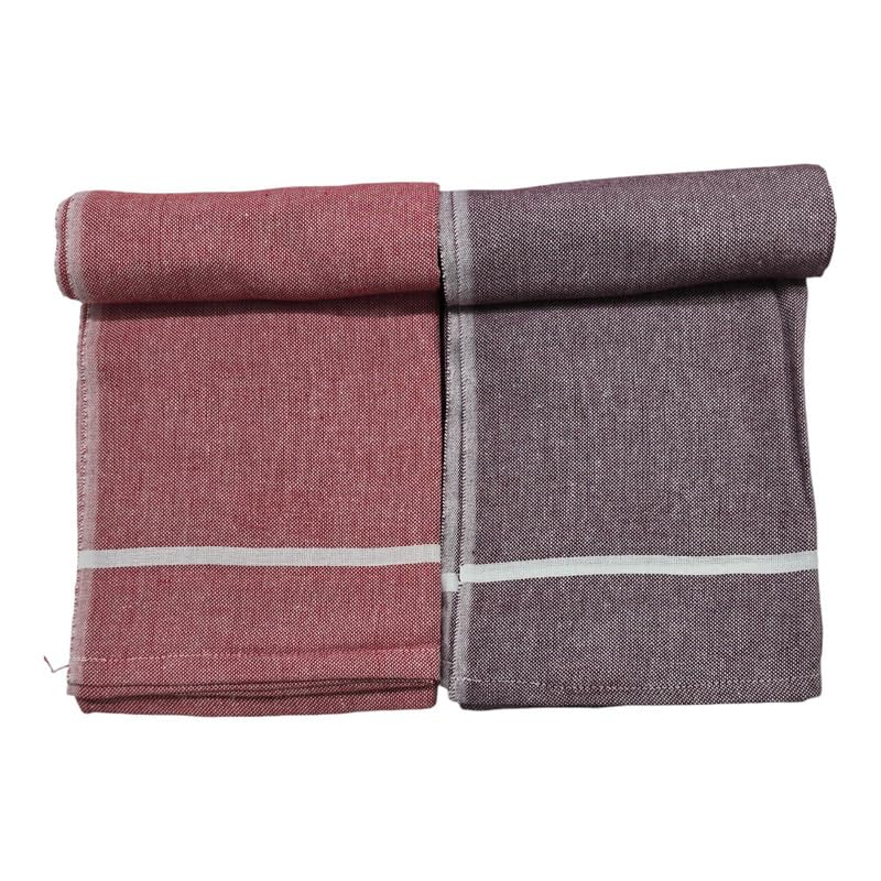 Ambika Stores & Readymades Large Size Kerala Traditional Cotton Bath Towel/Thorthu 700 Gsm | Light Weight Kerala Thorth & Stitched Towels (Rosy Brown & Brown) - 2 Pcs