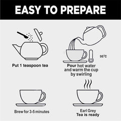 Golden Tips Earl Grey Black Tea - 100gm Tin, 3.5 Ounce, 50 Cups | Blended With Pure Oil Of Bergamot - Brew Hot Or Iced Tea | Low Caffeine Loose Leaf Tea