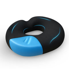 Donut Pillow For Tailbone Pain, Coccyx Seat Cushion, Gel Memory Foam Pillow | For Chair-Hemorrhoid & Piles Pillow -Car Seat, Hemorrhoids Fistula Prostate Post Relief, Black & Blue
