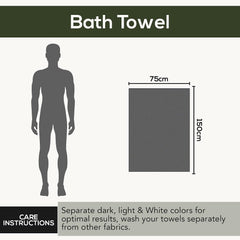 Spread Spain 100% Cotton Bath Towels 600 Gsm | Roman Bath Towel Large Size Soft, Fluffy & Absorbent - Navy Blue
