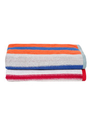 Ambra Linens Highly Absorbent Bath Towels 1 Kg | 100% Cotton, Soft & Plush All Seasons Use, Extra Large Size (Beach)- Pack Of 2
