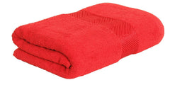 Fash Home International 100% Cotton Ultra Soft & Super Absorbent Antibacterial Bath & Hand Towel 1260 Gsm (Maroon Red and Beige) -Pack Of 4