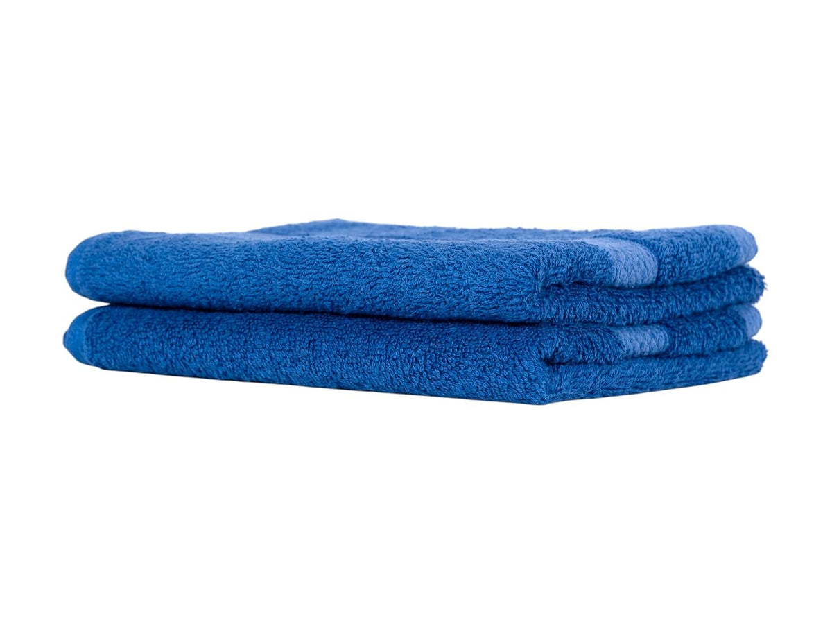 Rushant 100% Combed Cotton Hand Towels 400 Gsm | Ultra Soft, Quick Dry & Super Absorbent For Home, Gym & Travel (Navy Blue) - Set Of 2