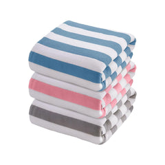 Maxoshine Microfiber Towels For Bath Large Size-Super Soft Coral Fleece Bathing Towel With Hook Quick Dry Super Absorbent-Bath Towel (Blue/Peach/Grey, Pack Of 3)