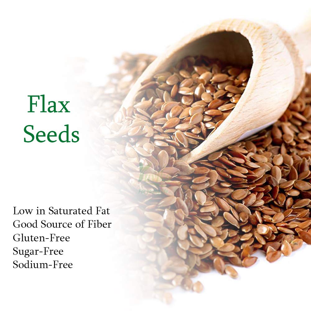 Yuvika Flax Seed Alsi - Linum Usitatissimum, Contains Fiber, Fat, Protein & Various Minerals & Vitamins | 400gm 0.8lbs