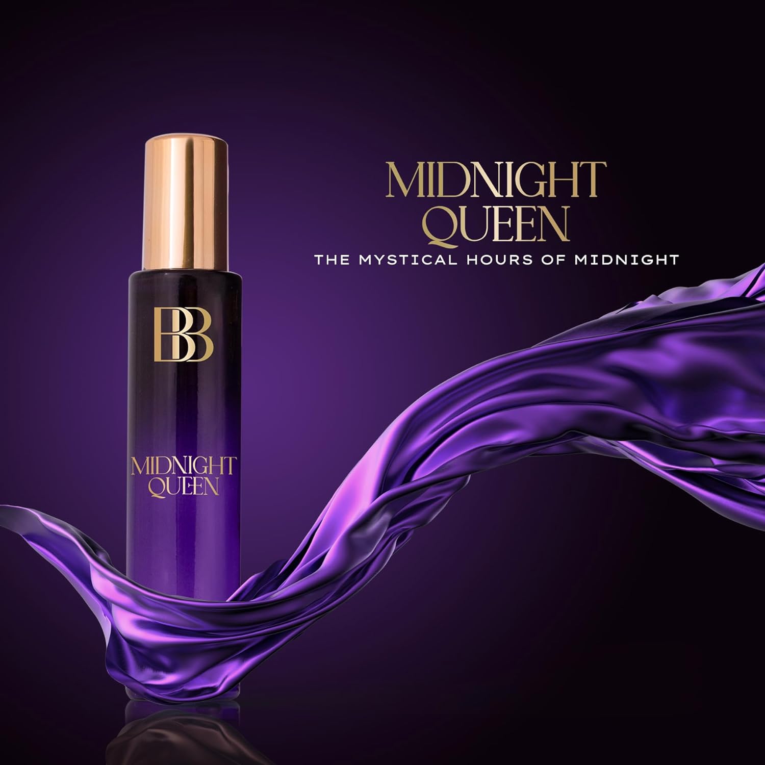 Bergamot Beaute Midnight Queen Pure Parfum 30ml 1.0 Fl.oz. | 12+ Hrs Long Lasting Perfume For Women | Higher Concentration Than EDP