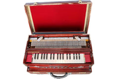 Musical Instrument Harmonium - 9 Scale Changer (With Coupler), 3 3/4 Octave, 3 Set Of Premier Reeds (Base, Male & Female), 37 Italian Keys