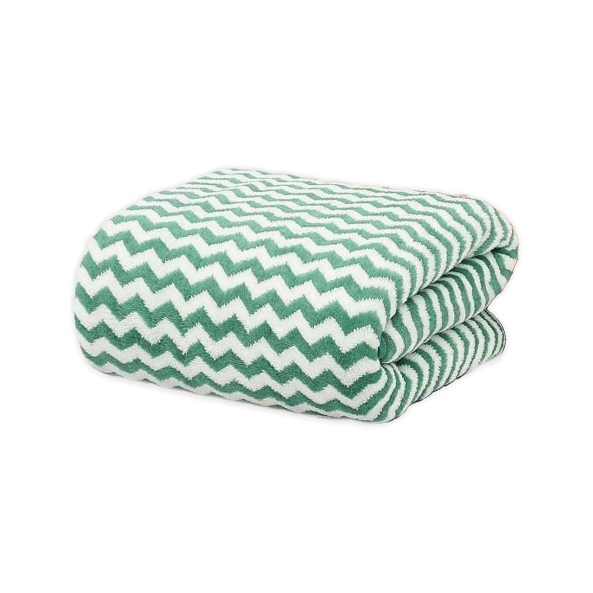 Black Gold The Finer Touch Microfiber Zigzag Bath Towel 350 Gsm | Soft & Quick Dry Towel Lightweight & Absorbent Use For Men & Women (Peacock Green)