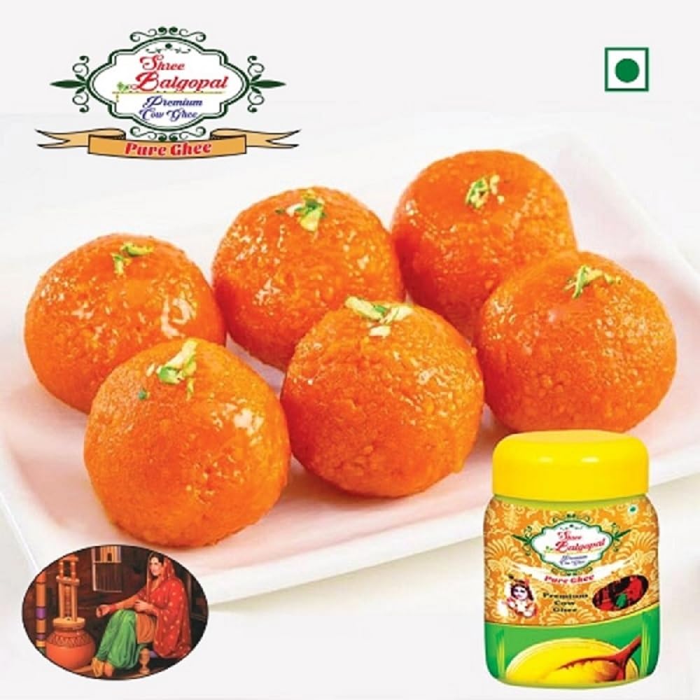 100% Pure Desi Ghee By Shree Balgopal | Rich In Protein & Fiber Healthy Desi Ghee Good For Puja | (1 Litr) 33.8 Ounce | Jar Pack
