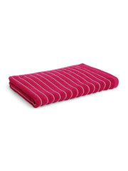 Welspun 2 In-1 100% Cotton 400 Gsm Bath Towel (Red)