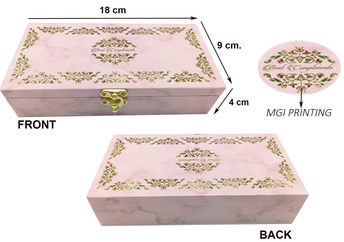 Designer Wodden Fancy Shagun Gift Boxes For Wedding, Shagun Cash Box Or Money Box With Mgi Printing For Wedding, Engagement, Holi, Diwali, Baby Showers, Colour - Rose Pink